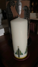 File:Candle for St Francis, patron saint of ecology - 2.png