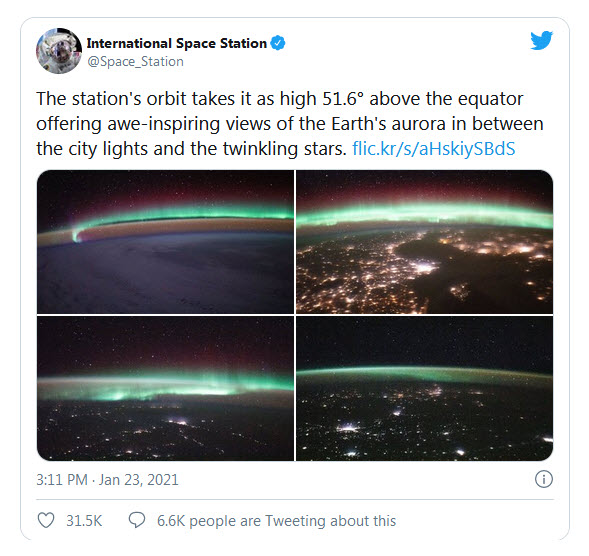 File:Earth aurora views - International Space Station - January 23 2021.jpg