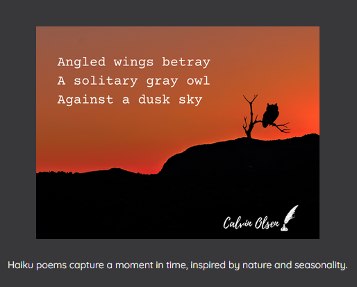 Haiku poems - Owl against a dusk sky - via Haiku Foundation.png