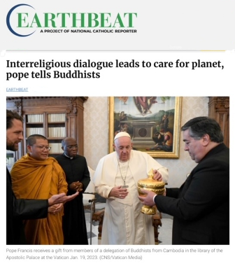 Interreligious dialogue leads to care for planet, pope says to Buddhists.png