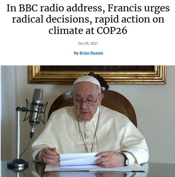 Pope Francis urges Radical decisions, Rapid action on Climate.png