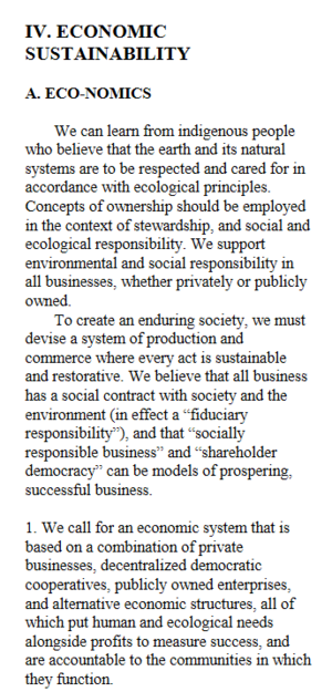 Economic Sustainability - Eco-nomics excerpt from US Green Party Platform 2000.png